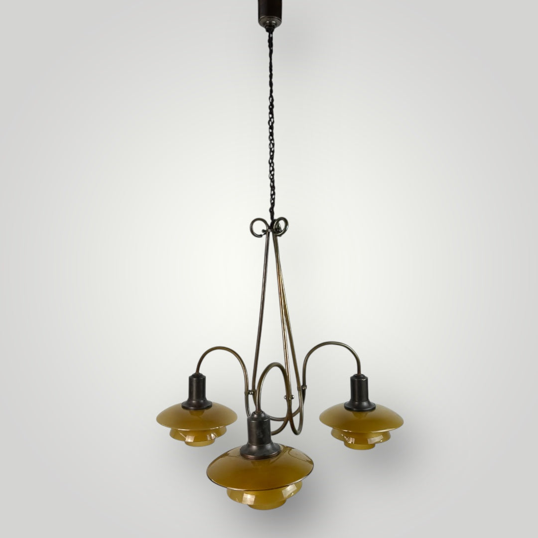 3-arm barsket chandelier