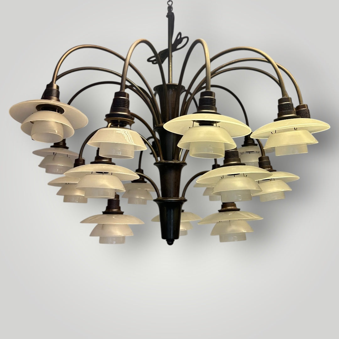 21-arm cascase chandelier